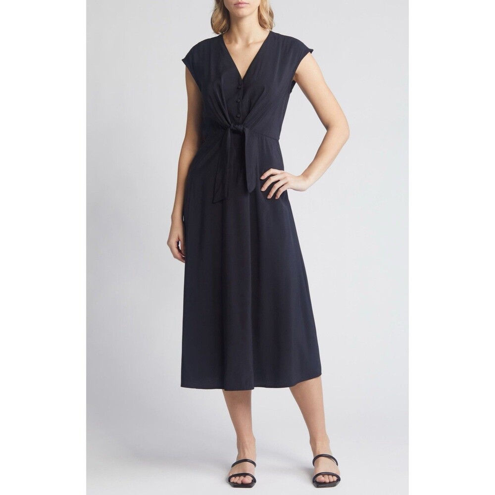 Julia Jordan Women’s Size 10 Tie Waist Dress In Black